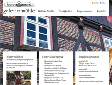 Tablet Screenshot of galerie-muehle.de